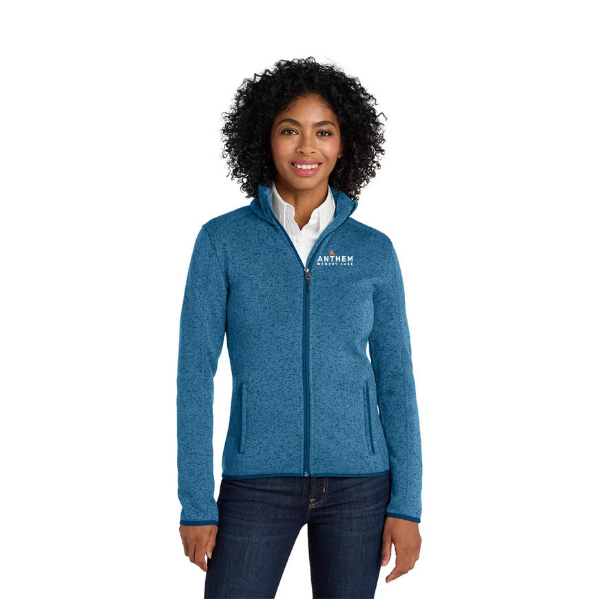 Port Authority® Ladies Sweater Fleece Jacket